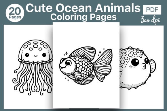 Download Ocean Animals Coloring Book for Kids - Premium Resources