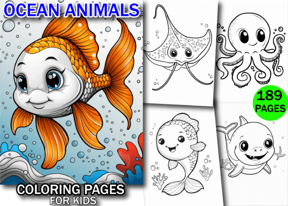 Download Ocean Animals Coloring Book for Kids - Premium Resources