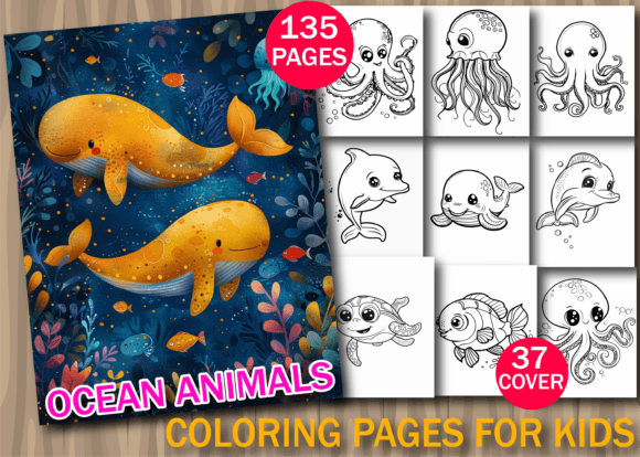 Download Ocean Animals Coloring Book for Kids V2 - Premium Resources