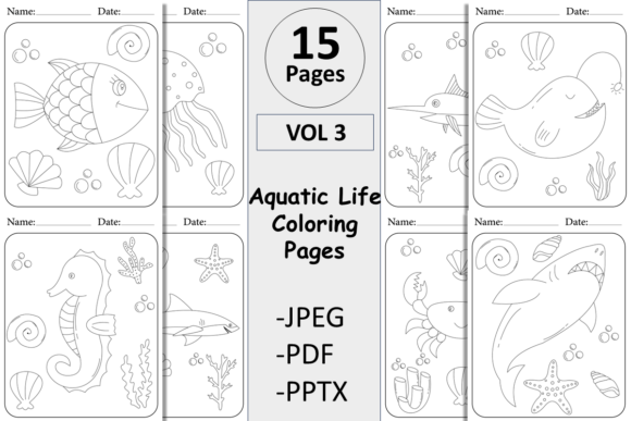 Download Ocean Animals Coloring Pages for Kids - Premium Resources