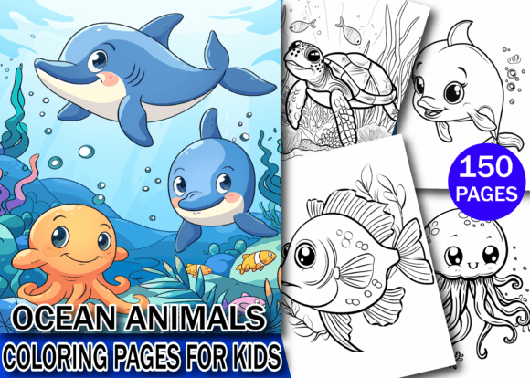 Download Ocean Animals Coloring Pages for Kids - Premium Resources