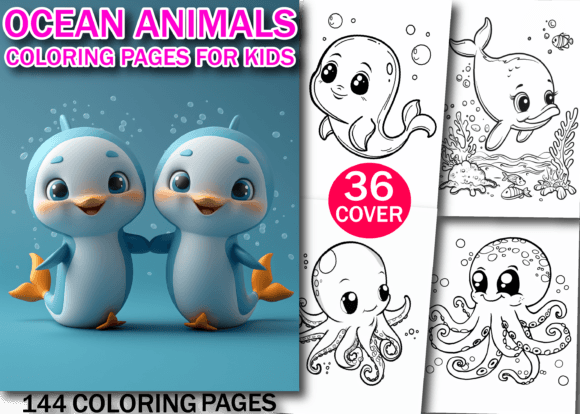 Download Ocean Animals Coloring Pages for Kids - Premium Resources
